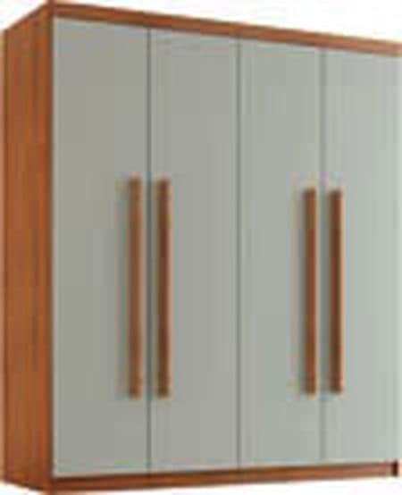 Guarda-roupa Hawaii 4 portas — acabamento Naturale, Off White