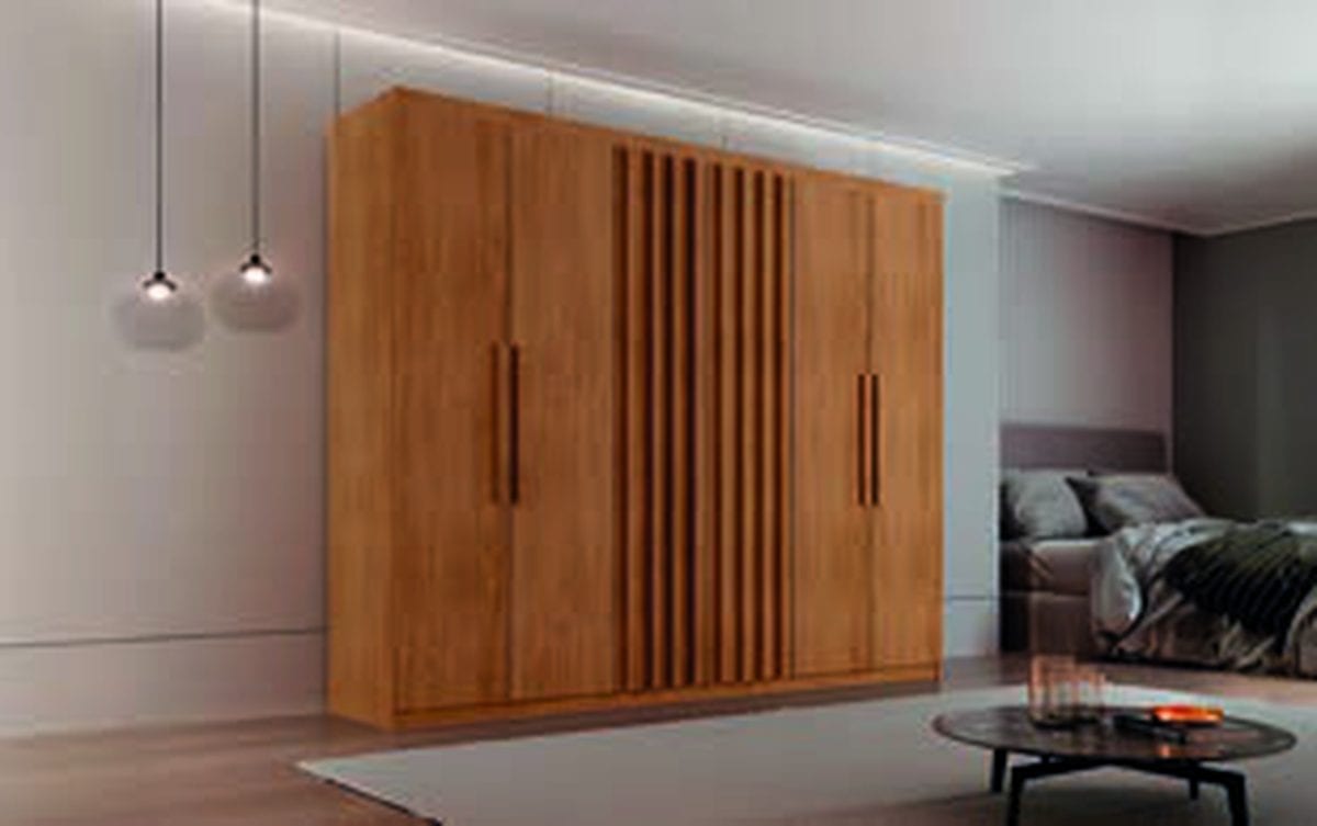 Guarda-roupa Cairo 6 portas em detalhe