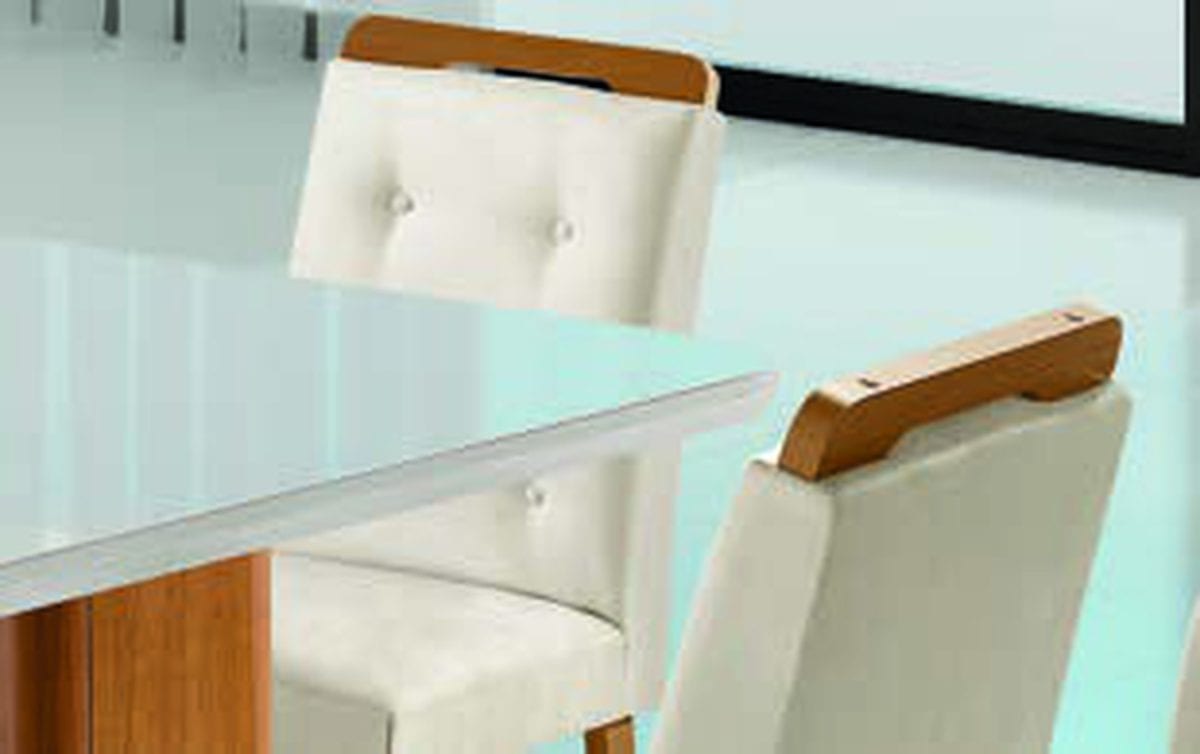 Conjunto de jantar Maldivas 1,80 m com 6 cadeiras Dafne Luxo em detalhe