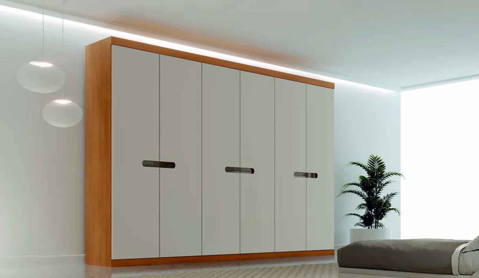 Guarda-roupa Milano 6 portas em ambiente montado