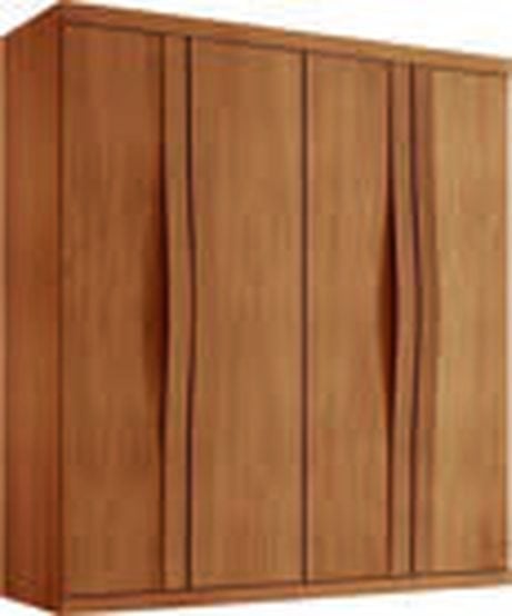 Guarda-roupa Grécia 4 portas — acabamento Naturale, Off White