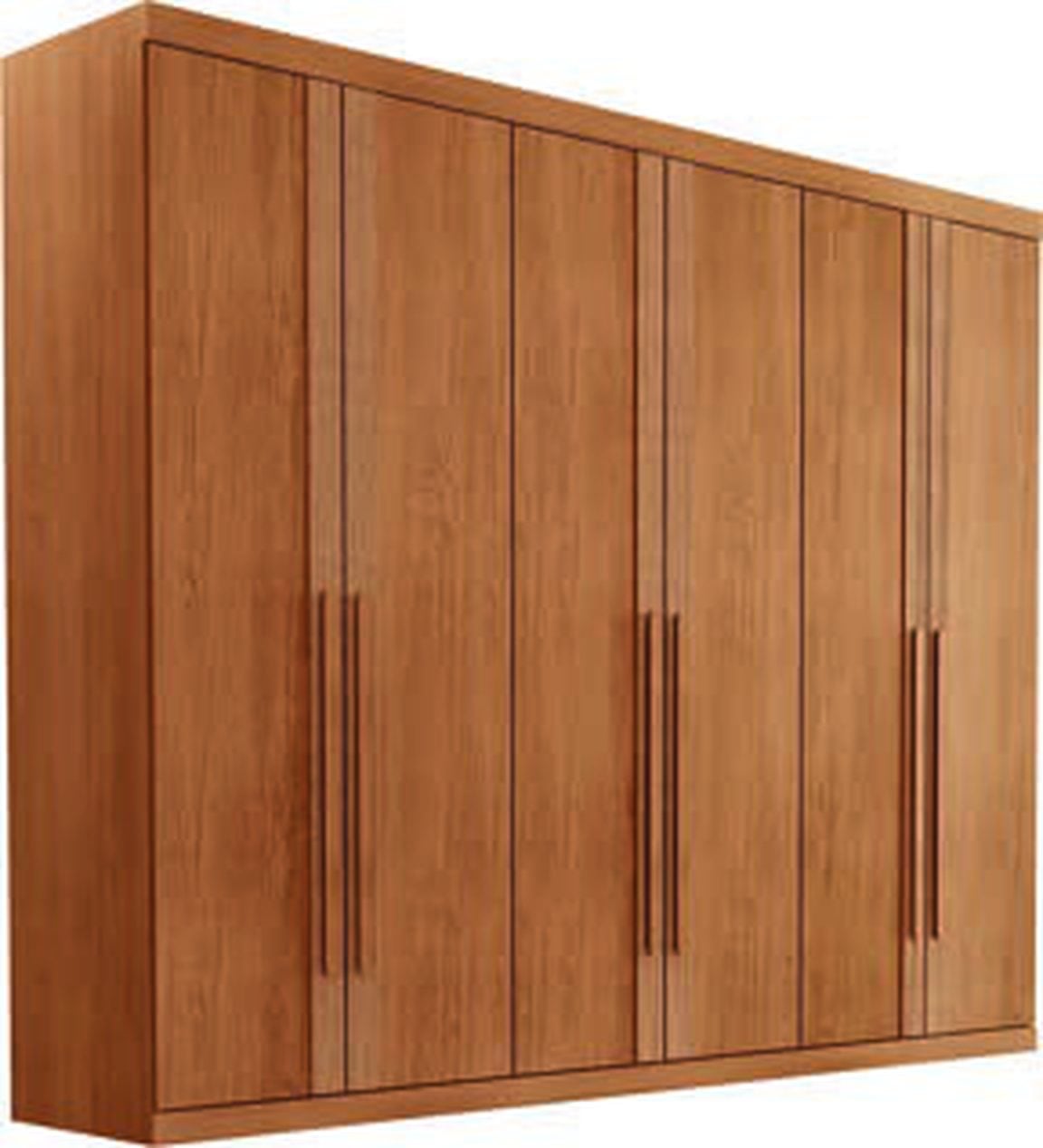 Guarda-roupa Lucca Premium 6 portas — acabamento Naturale