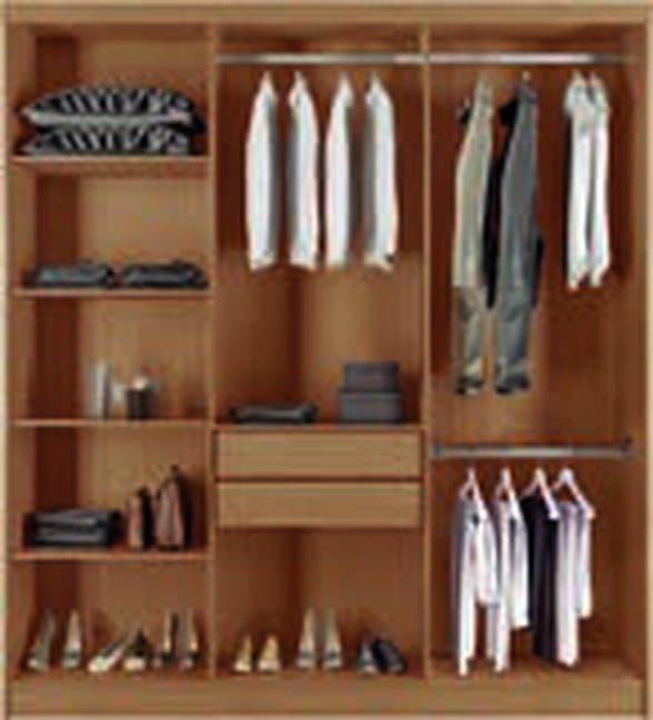 Guarda-roupa Oslo 3 portas de correr — acabamento Naturale, Off White
